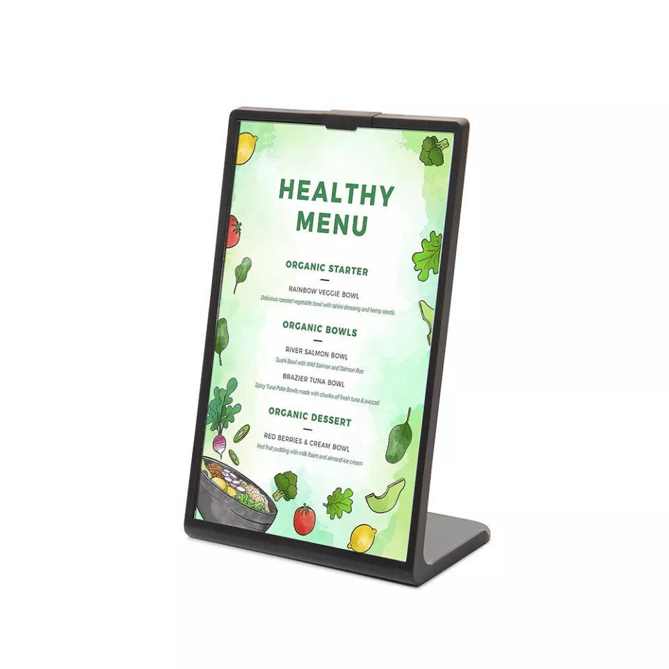 Porte-Menu "L" Scritto®  A6 Noir 