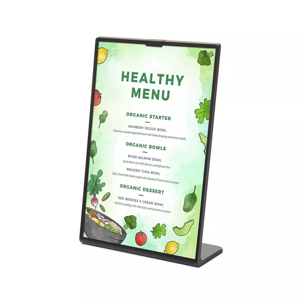 Scritto® Menustandaard L Zwart A5