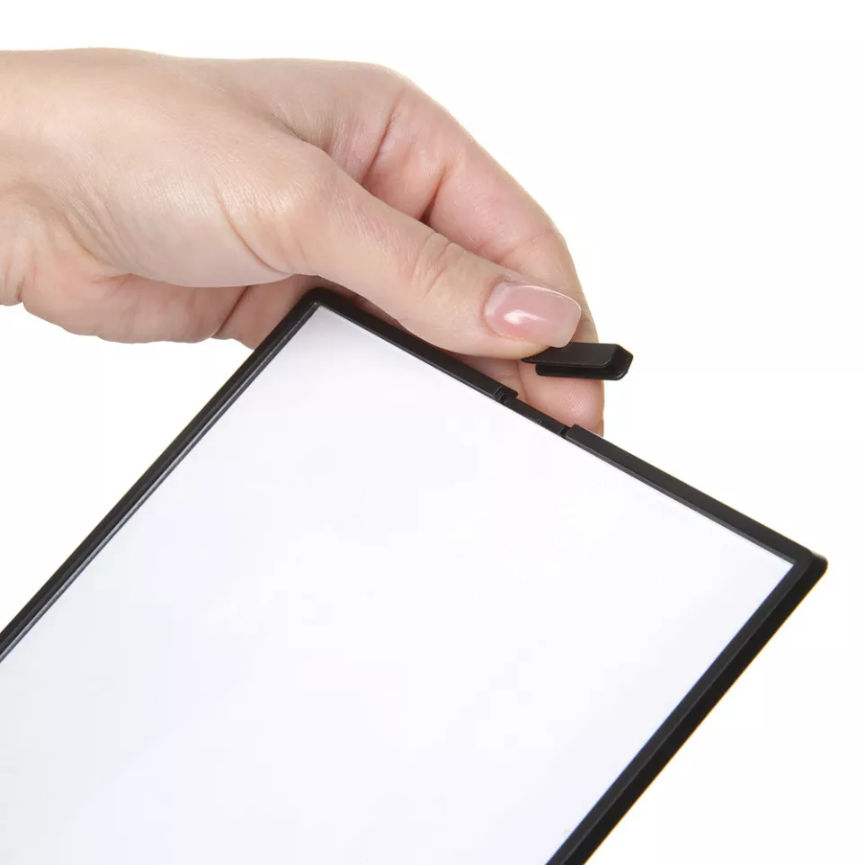 Porte-Menu "L" Scritto®  A5 Noir 