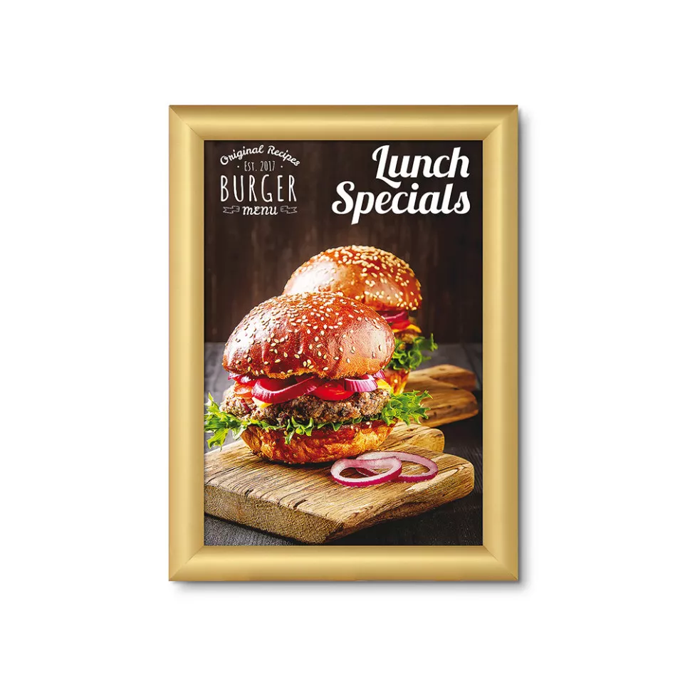 25 mm Snap Frame Mitred Corners A4 Gold