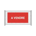 Bannière Fence 200 x 100 cm A Vendre Français Rouge