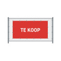 Hekwerkbanner 200 x 100 cm Te Koop Nederlands Rood