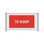 Hekwerkbanner 200 x 100 cm Te Koop Nederlands Rood