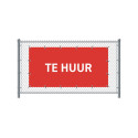 Hekwerkbanner 200 x 100 cm Te Huur Nederlands Rood