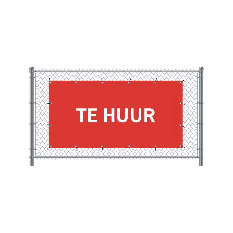 Fence Banner 200 x 100 cm Rent Dutch Red
