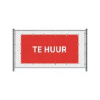 Hekwerkbanner 200 x 100 cm Te Huur Nederlands Rood