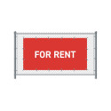 Hekwerkbanner 200 x 100 cm Te Huur Engels Rood