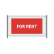 Hekwerkbanner 200 x 100 cm Te Huur Engels Rood