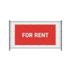 Fence Banner 200 x 100 cm Rent English Red