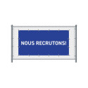 Fence Banner 200 x 100 cm Hiring French Blue