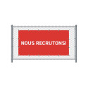 Hekwerkbanner 200 x 100 cm Wij Zoeken Collega's Frans Rood