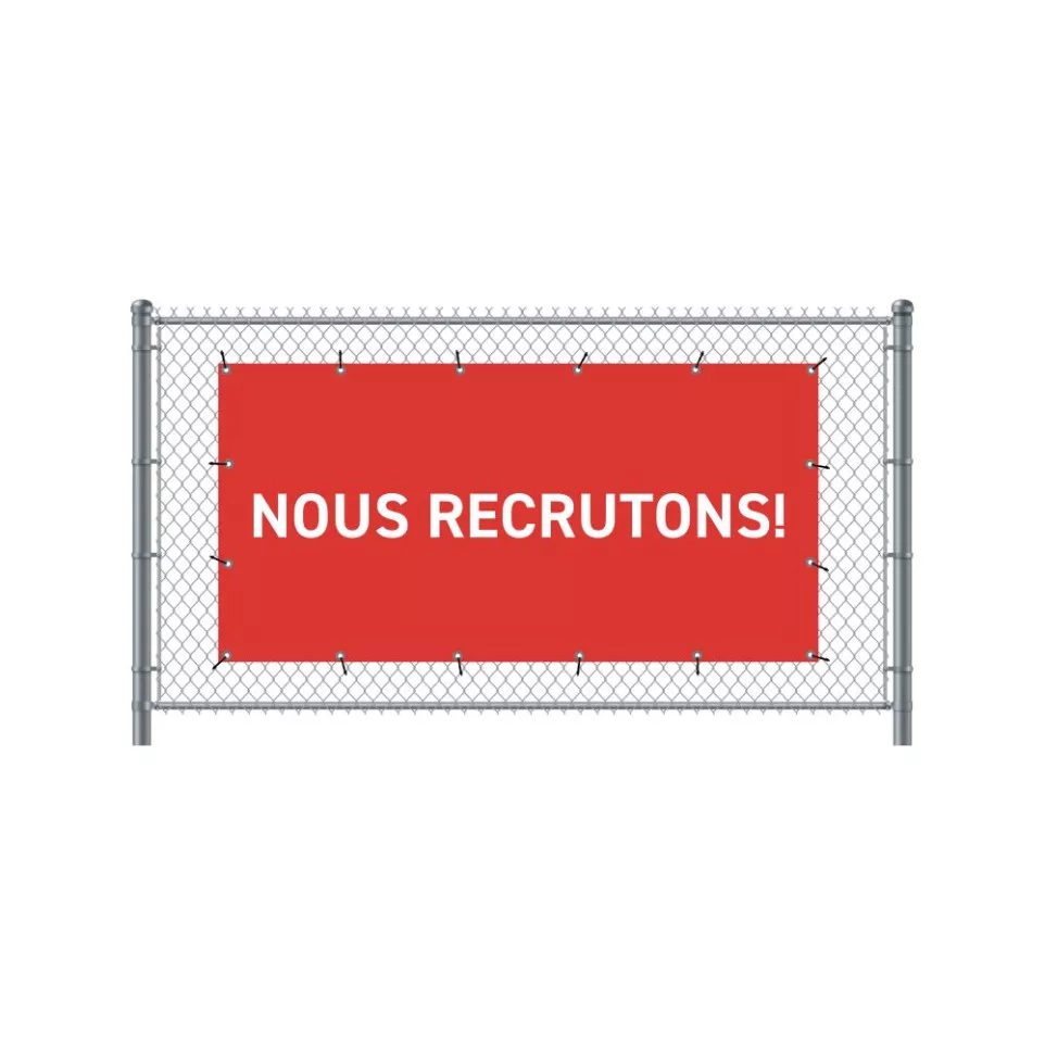Hekwerkbanner 200 x 100 cm Wij Zoeken...
