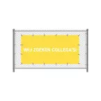 Fence Banner 200 x 100 cm Hiring Dutch Yellow