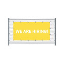 Hekwerkbanner 200 x 100 cm Wij Zoeken Collega's Engels Geel