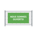 Hekwerkbanner 200 x 100 cm Open Frans Groen