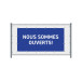 Fence Banner 200 x 100 cm Open French Blue