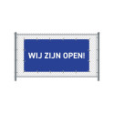 Hekwerkbanner 200 x 100 cm Open Nederlands Blauw