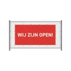 Fence Banner 200 x 100 cm Open Dutch Red