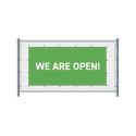 Bannière Fence 200 x 100 cm Ouverts Anglais Vert