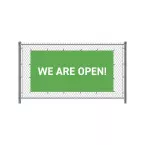 Fence Banner 200 x 100 cm Open English Green