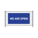 Fence Banner 200 x 100 cm Open English Blue