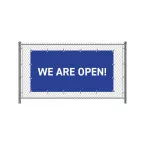 Hekwerkbanner 200 x 100 cm Open Engels Blauw