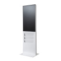 Digitale Smart Line Totem Rack 6 x A4 Met 43" Samsung Scherm Wit