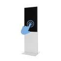 Digitale Smart Line Totem Met 43" Samsung Scherm en Touchscreen Wit