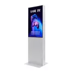 Digitale Smart Line Totem Dubbelzijdig Met 43\" Samsung Scherm Wit