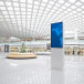 Digitale Smart Line Totem Dubbelzijdig Met 43" Samsung Scherm Wit