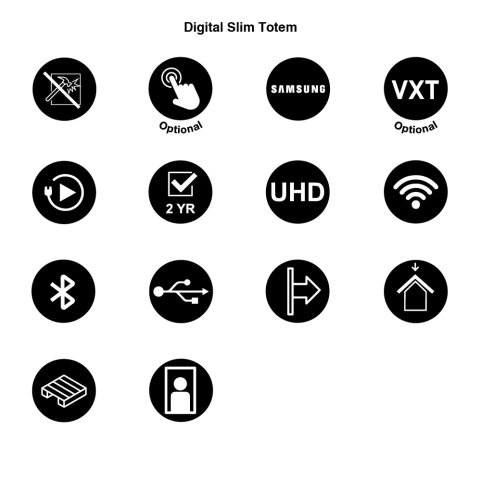 Digitale Totem Slim Met 65" Samsung...