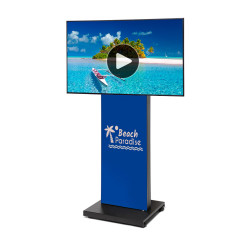 Digital Fabric Shop Window With 55\" QMR Screen including Front- and Backside Fabric