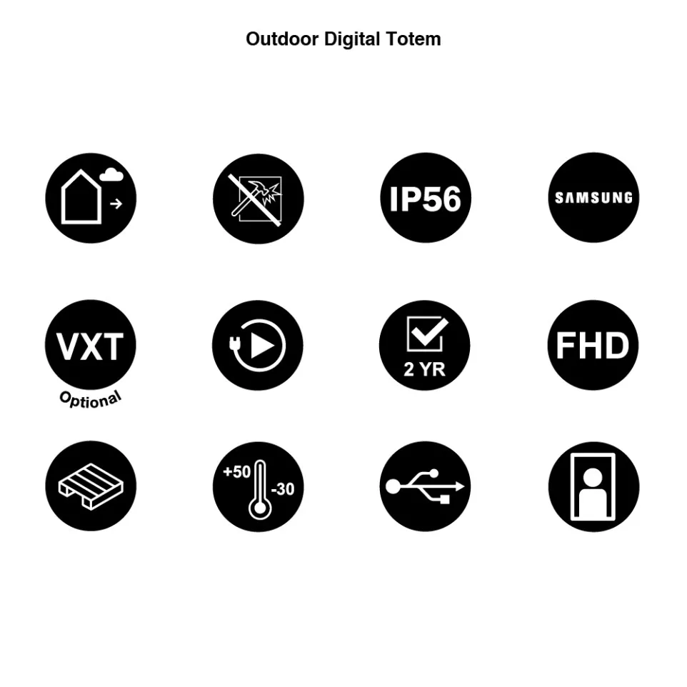 Digitale Totem Outdoor Met 55"...