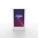 Digital Counter Futuro met 32" Samsung Scherm Verticaal Wit