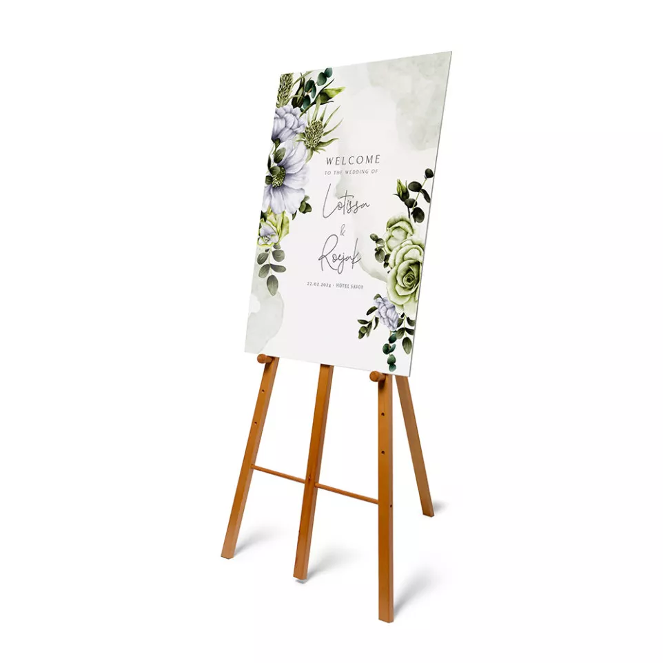 Krijtbord Hardhout ezel Lichtbruin