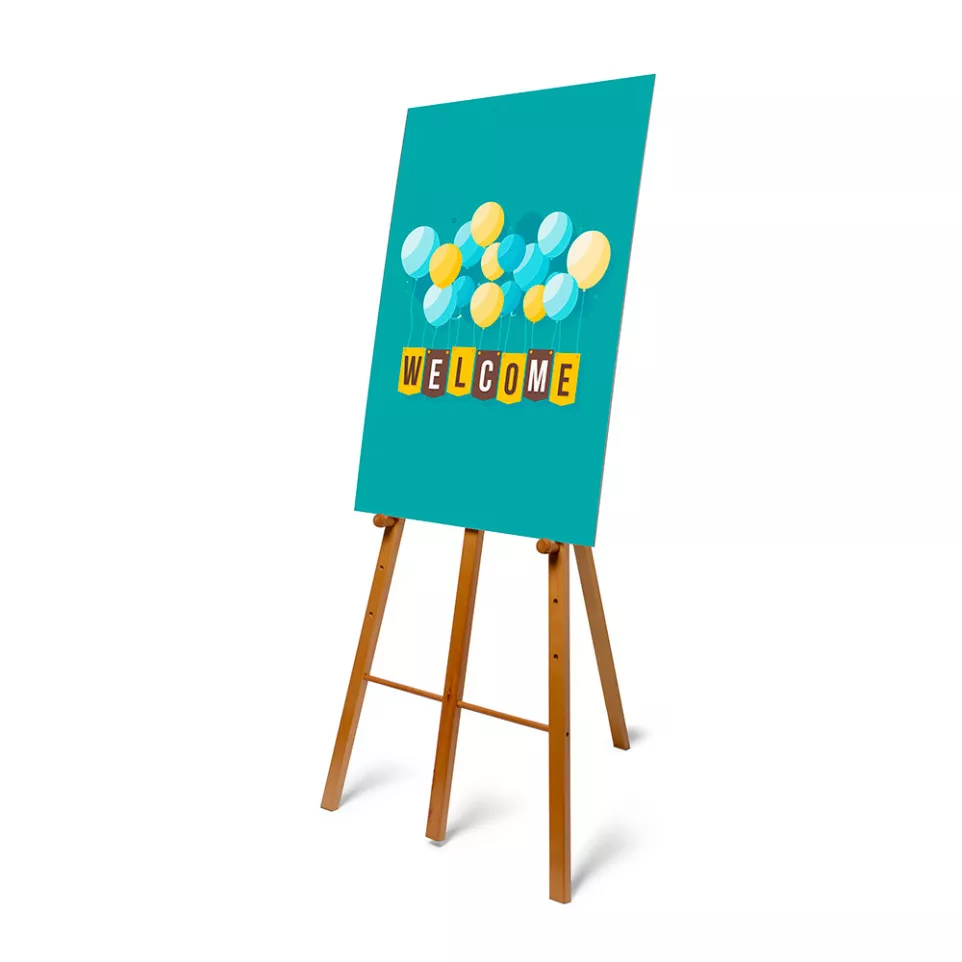 Krijtbord Hardhout ezel Lichtbruin