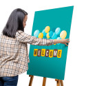 Krijtbord Hardhout ezel Lichtbruin