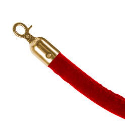 Rood Velours Koord Met Gouden Clips