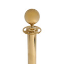 Barrier Gold Rope Stand With Ball Top