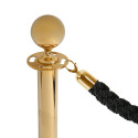 Barrier Gold Rope Stand With Ball Top