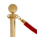 Barrier Gold Rope Stand With Ball Top