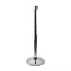 Barrier Chrome Rope Stand With Dome Top