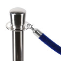 Barrier Chrome Rope Stand With Dome Top
