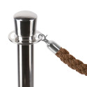 Barrier Chrome Rope Stand With Dome Top