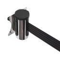 Afzetpaal Flexi Wandmontage Chroom Met 3 m Zwarte Trekband