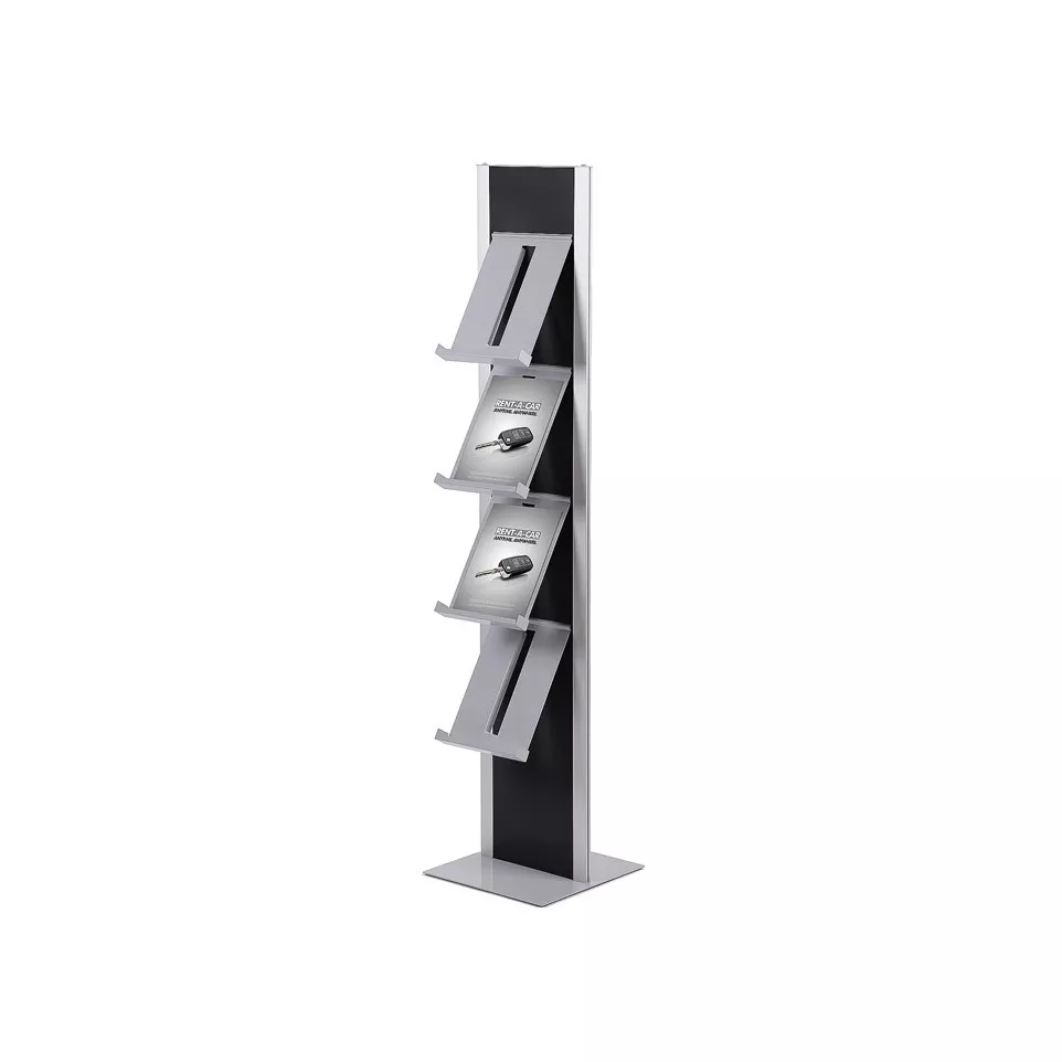 Brochure Rack Totem Black With Steel...