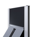 Brochure Rack Totem Black With Steel Brochure Shelves