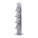 Brochure Rack Totem Silver With Steel Brochure Shelves