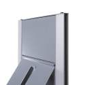 Brochure Rack Totem Silver With Steel Brochure Shelves