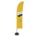 Beach Flag Budget Wind Complete Set Click & Collect Geel Frans  ECO printmateriaal
